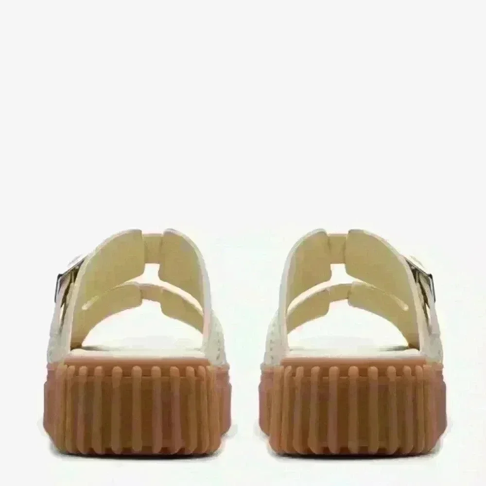 CLARKS TORHILL SLIDE  SANDAL CREAM SIZE 8 - Picture 6 of 15